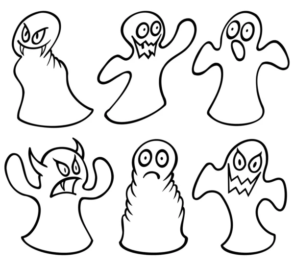 Набор призраков — стоковый вектор