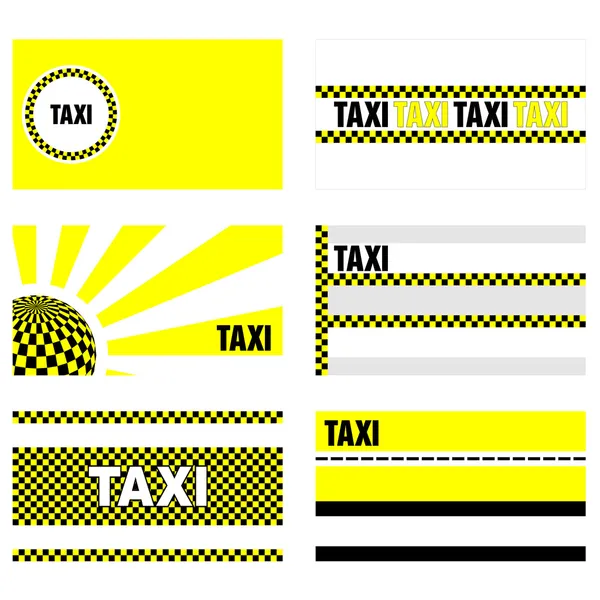 stock vector Taxi business cards 90x50 mm