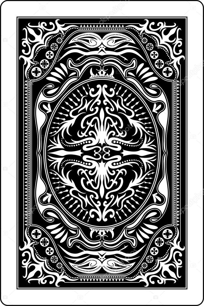 Playing card back side 60x90 mm