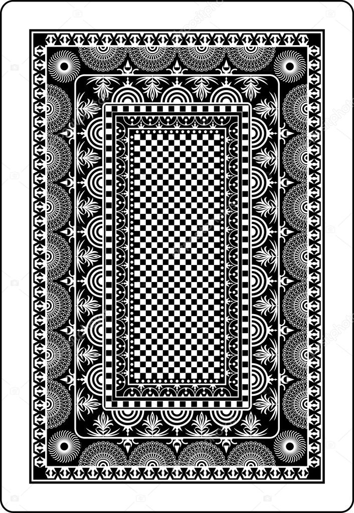 Playing card back side 62x90 mm Stock Vector Image by ©bobyramone #7461916