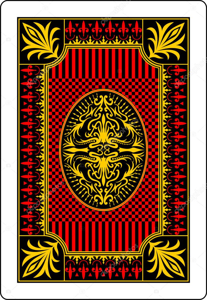 Playing card back side 62x90 mm