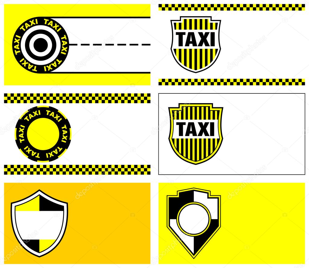 Taxi business cards 90x50 mm