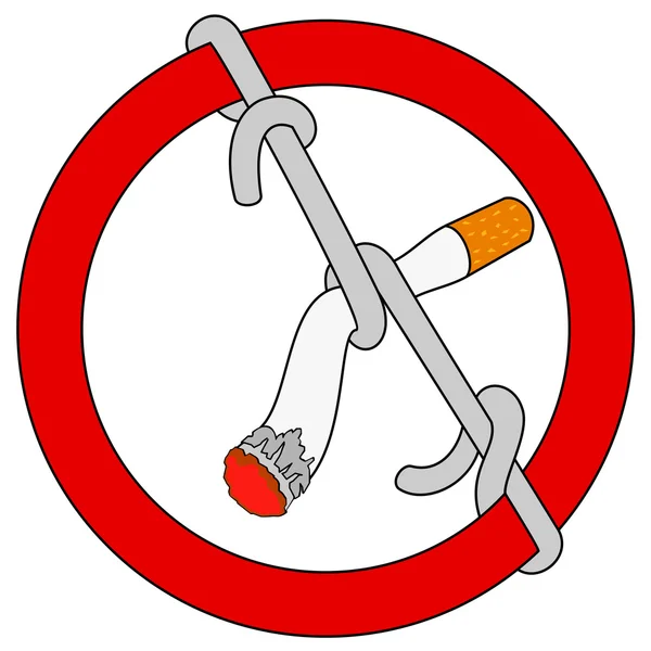Stoppen met roken teken — Stockvector
