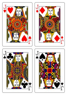 Set of jacks playing cards 62x90 mm clipart