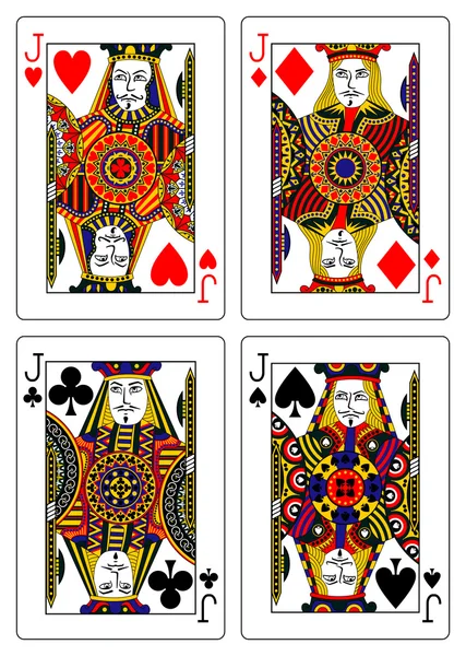 Oyun jacks dizi kartları 62 x 90 mm — Stok fotoğraf