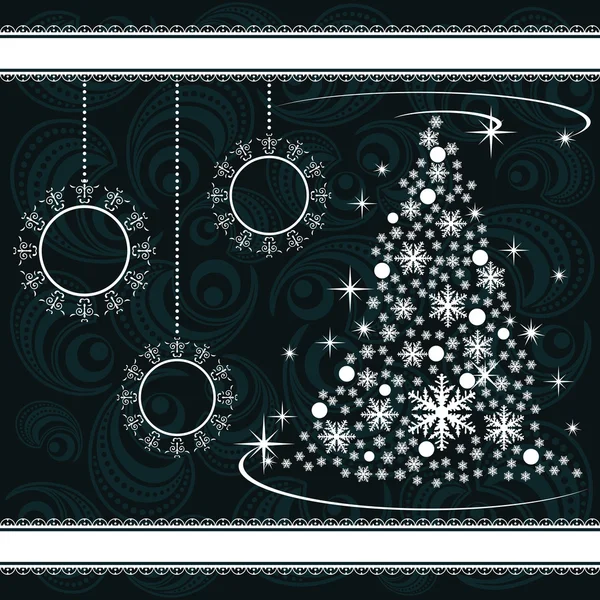 Vánoční přání s ornamenty — Stockový vektor