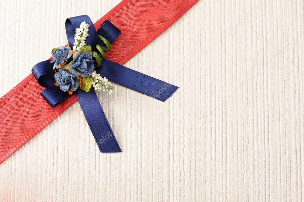 Gift background with ribbon and bow