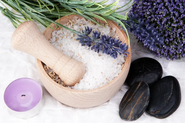 Lavender Spa and wellness set — Stock Photo, Image