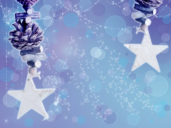 Krásné vánoční pozadí s hvězdami Stock Obrázky