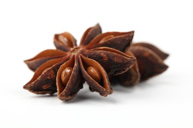 Anise on white background