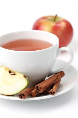 Apple tea with cinnamon clipart