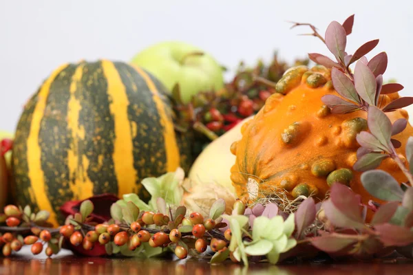 Autumn arrangement with pumpkins — Stock Photo, Image