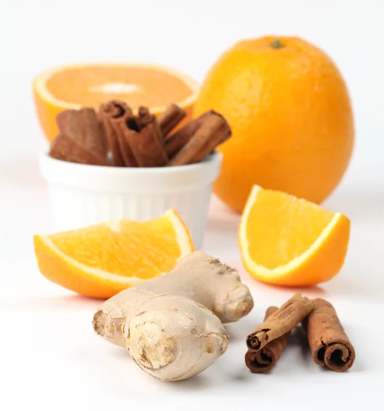 Orange and spices — Stock Photo, Image