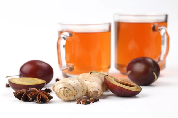 Chá de ameixa com especiarias — Fotografia de Stock