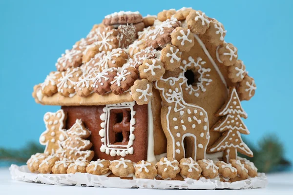 Natale casa di pan di zenzero — Foto Stock