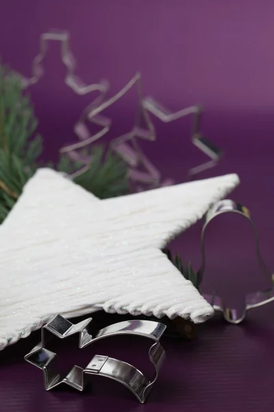 Noel motifleri ile çerez kesici — Stok fotoğraf