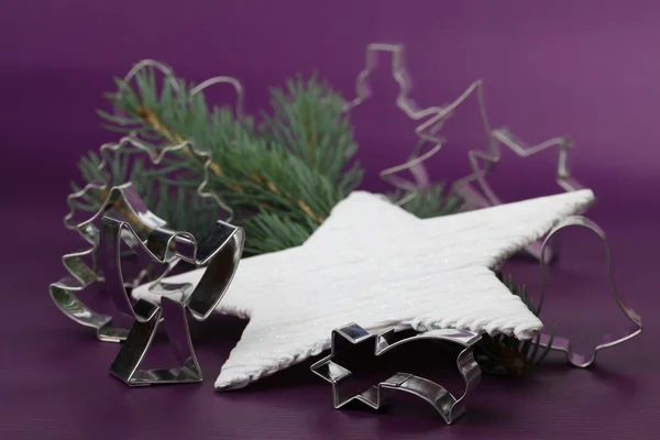 Cookie cutters with Chrsitmas motives — Stock Photo, Image