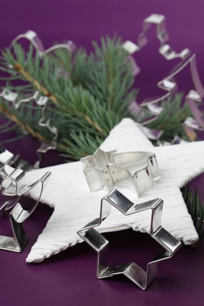 Cookie cutters with Christmas motives — Stock Photo, Image