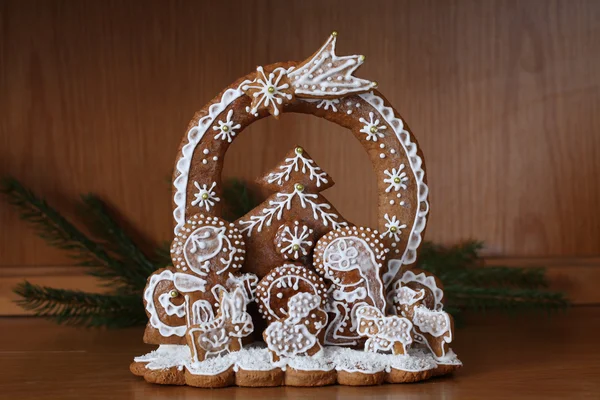 Gingerbread nativity — Stock Photo, Image