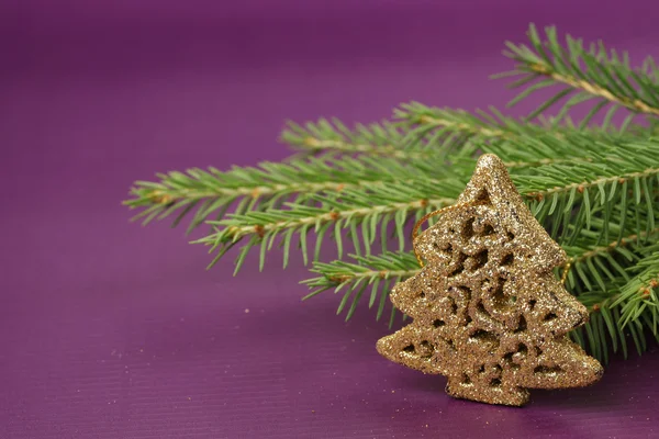 Colden Christmas ornament — Stock Photo, Image