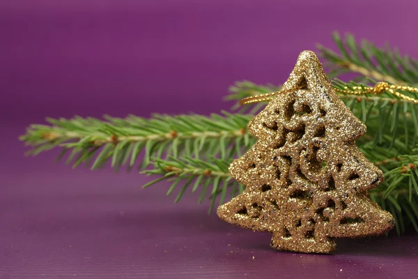 Golden Christmas ornament — Stock Photo, Image