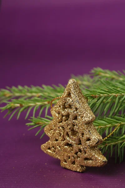 Gouden kerst ornament — Stockfoto