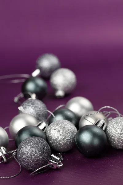 Ornamenti natalizi in argento — Foto Stock
