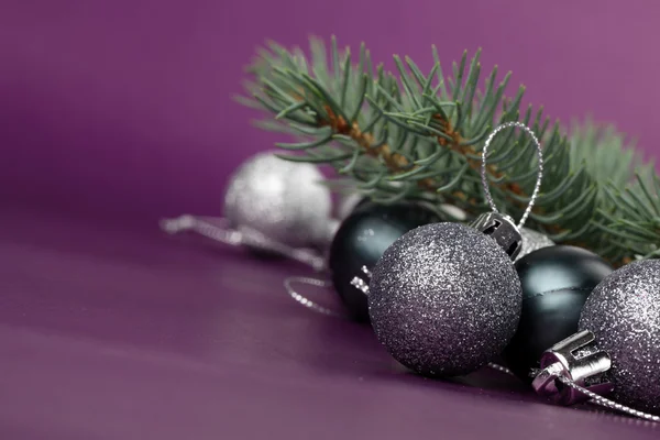 Adornos de Navidad de plata —  Fotos de Stock