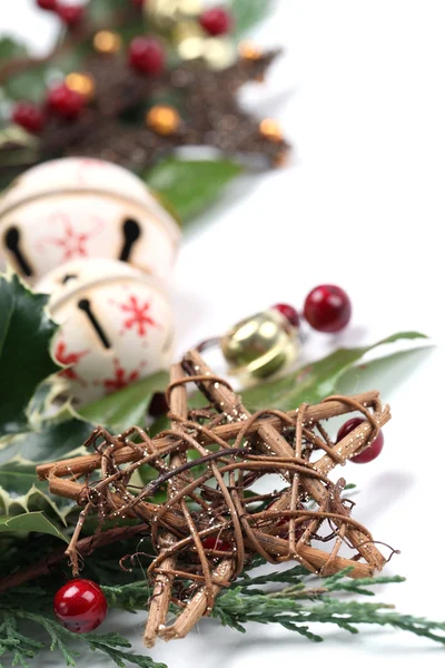 Плетёная рождественская звезда — стоковое фото