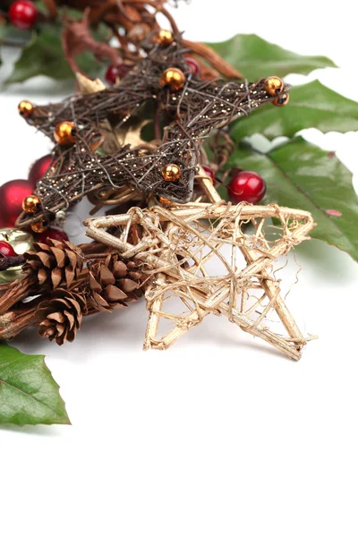 枝編み細工品のクリスマスの星 — ストック写真