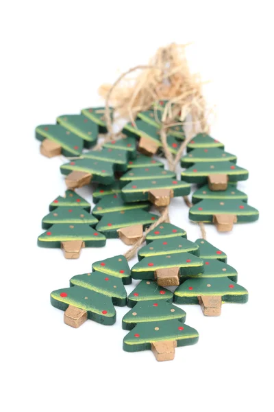 Boże Narodzenie drewniane drzew — Zdjęcie stockowe