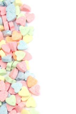 Candy hearts border clipart