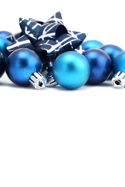 Ornamentos de Natal Azul — Fotografia de Stock