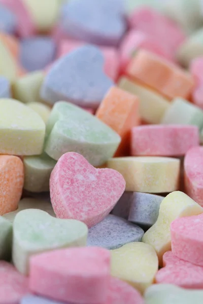 Candy hearts background — Stock Photo, Image