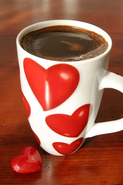 Café con corazones — Foto de Stock