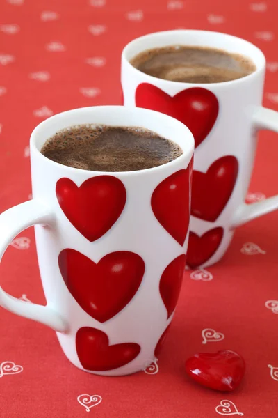 Kaffee mit Herz — Stockfoto