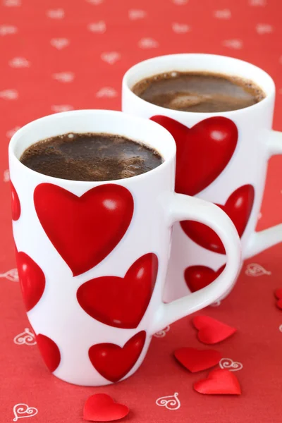 Café con corazones —  Fotos de Stock