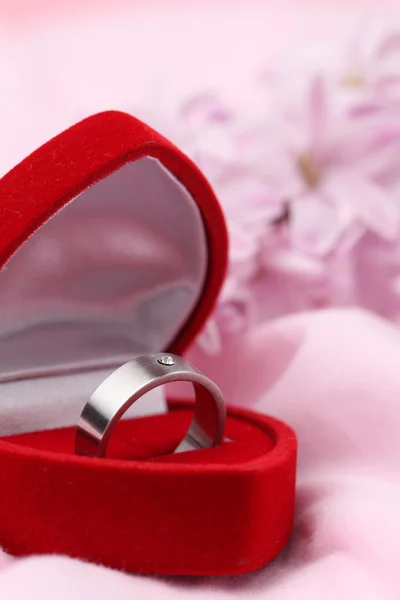 Титановое обручальное кольцо — стоковое фото