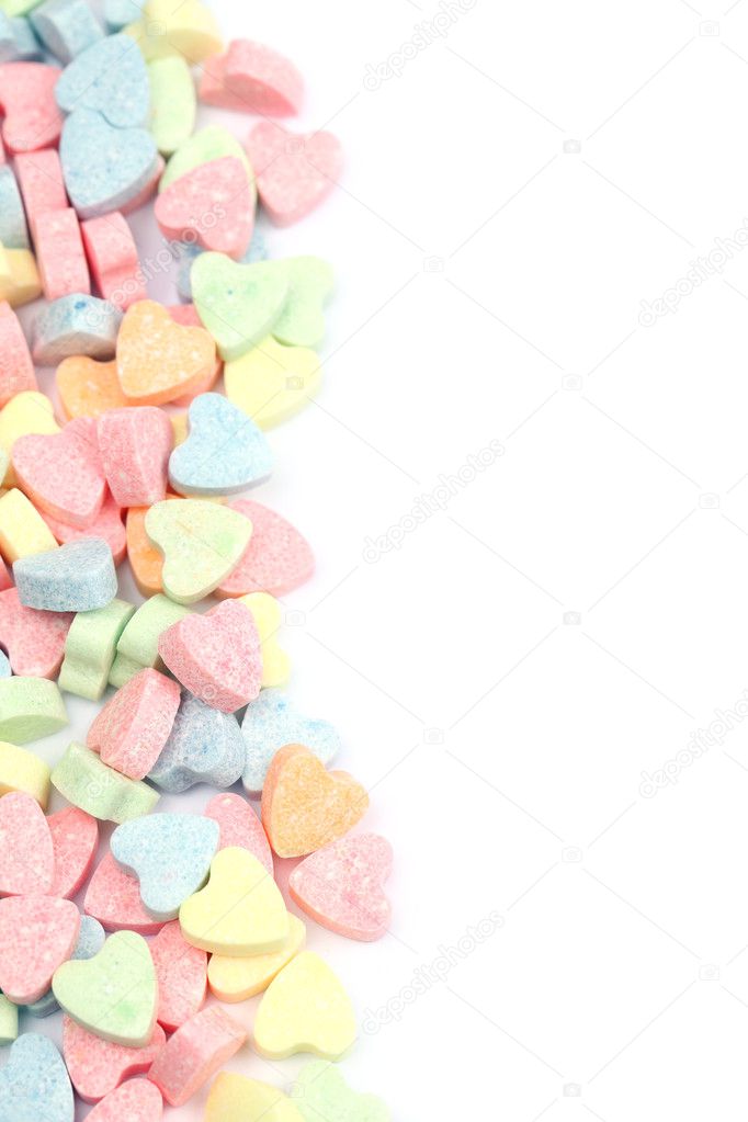 Candy hearts border