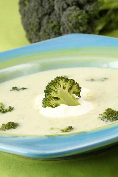 Brokkoli-Cremesuppe — Stockfoto