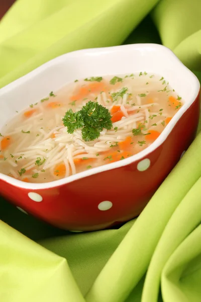 Kip of kalkoen soep — Stockfoto