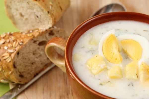 Dill soppa med ägg — Stockfoto