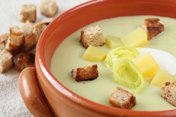 Zuppa di porri e patate — Foto Stock