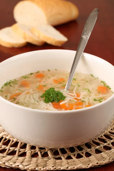 Turkey or chicken soup — Stock Photo, Image
