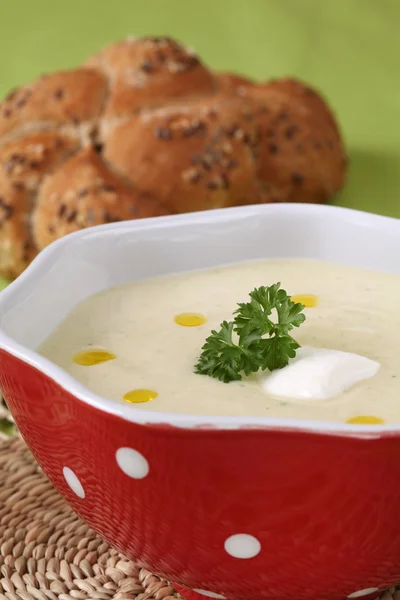 Zeleninová krémová polévka — Stock fotografie