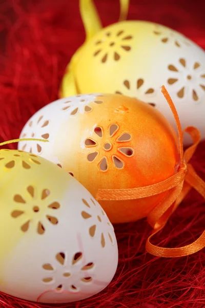 Çiçekli Paskalya yumurtaları — Stok fotoğraf