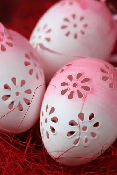 Květnaté velikonoční vajíčka — Stock fotografie
