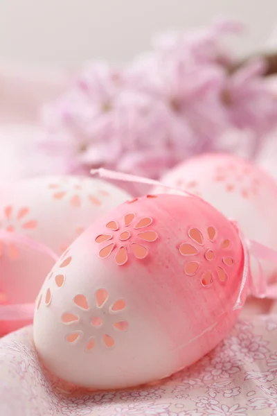 핑크 꽃 부활절 달걀 — 스톡 사진