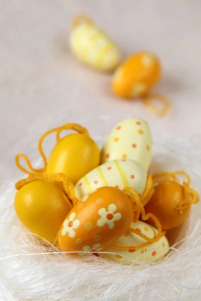 Yellow Easter eggs — Stock Photo, Image