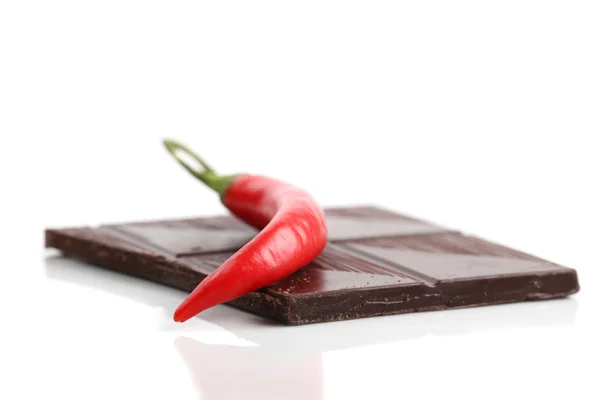 唐辛子とチョコレート — ストック写真